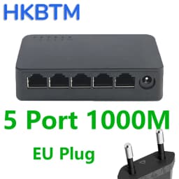 Network Switch Mini 5Ports Switch Ethernet 1000Mbps/100Mbps Gigabit High Performance Smart Switcher RJ45 Hub Internet Injector