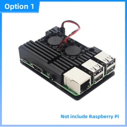 Raspberry Pi 3B+ 3B Aluminum Case Active Passive Cooling Metal Armored Shell Case for RPI 3B 3B+