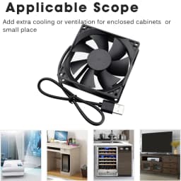2pcs Gdstime 5V USB PC Fan 40mm 50mm 60mm 80mm 90mm 120mm 140mm for Receiver DVR Playstation Xbox Router Computer Cabinet Cooler