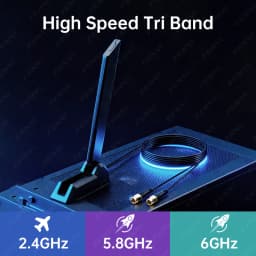 WiFi 6E 6Ghz Antenna Magnetic Foldable 2.4G/5G 12DBi High Gain External Signal Receiver Antenna For Network Card Wireless Router