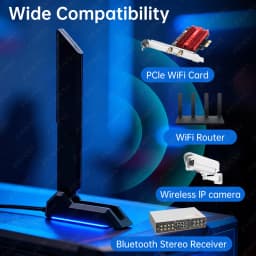 WiFi 6E 6Ghz Antenna Magnetic Foldable 2.4G/5G 12DBi High Gain External Signal Receiver Antenna For Network Card Wireless Router