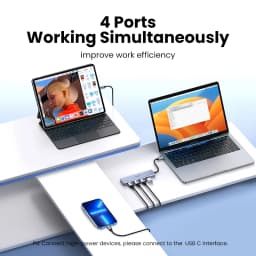 UGREEN USB C HUB 4 Ports Type C to USB 3.0 Hub Splitter Adapter for Laptop MacBook Mac Mini iPad Pro Samsung S25 iPhone 17