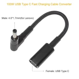 100W USB C PD to DC Universal Laptop Charger Converter Type C Fast Charging Adapter Cable Cord for Asus Lenovo Hp Dell Laptop
