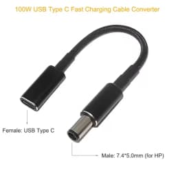 100W USB C PD to DC Universal Laptop Charger Converter Type C Fast Charging Adapter Cable Cord for Asus Lenovo Hp Dell Laptop