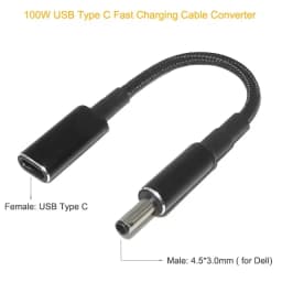 100W USB C PD to DC Universal Laptop Charger Converter Type C Fast Charging Adapter Cable Cord for Asus Lenovo Hp Dell Laptop