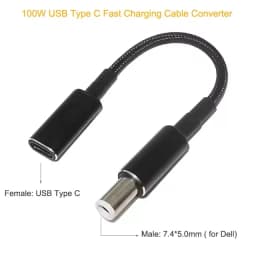 100W USB C PD to DC Universal Laptop Charger Converter Type C Fast Charging Adapter Cable Cord for Asus Lenovo Hp Dell Laptop