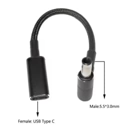 100W USB C PD to DC Universal Laptop Charger Converter Type C Fast Charging Adapter Cable Cord for Asus Lenovo Hp Dell Laptop