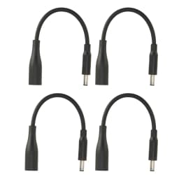 4pcs DC 7.4x5.0mm to 4.5x3.0mm Adapter Cable Plug and Play Portable Tip Adapter Connector Converter Cable for Dell Laptop