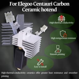 Upgrade Elegoo CC Hotend 0.2/0.4/0.6/0.8mm Assembled Extruder Hotend Kit for Elegoo Centauri Carbon Hot End / Centauri Nozzle