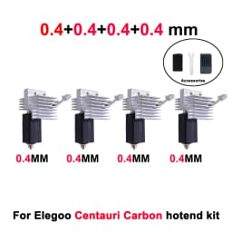 Upgrade Elegoo CC Hotend 0.2/0.4/0.6/0.8mm Assembled Extruder Hotend Kit for Elegoo Centauri Carbon Hot End / Centauri Nozzle