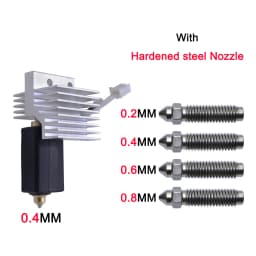 Upgrade Elegoo CC Hotend 0.2/0.4/0.6/0.8mm Assembled Extruder Hotend Kit for Elegoo Centauri Carbon Hot End / Centauri Nozzle