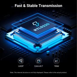 UGREEN M.2 NVMe/SATA SSD Enclosure 20Gbps USB-C 3.2 Gen2 External Enclosure Supports M and B&M Keys 2280 SSD Aluminum Shell