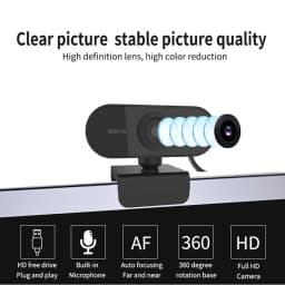 1080P HD Mini Webcam with Microphone, USB Interface Supports Laptop Desktop Computer, Suitable for Live Video Call Conference