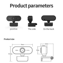 1080P HD Mini Webcam with Microphone, USB Interface Supports Laptop Desktop Computer, Suitable for Live Video Call Conference