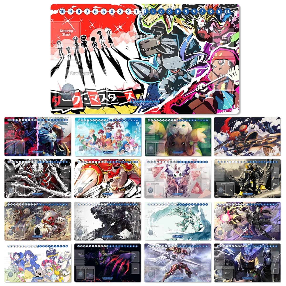 Digimon Playmat Black War Greymon Omega Culumon Terriermon DTCG OCG Board Game Trading Card Game Mat Mouse Pad Desk Mat Free Bag