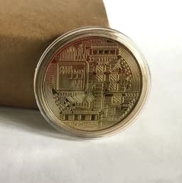 Gold Plated Bitcoin Coin Collectible Art Collection Gift Physical Commemorative Casascius Bit BTC Metal Antique Imitation
