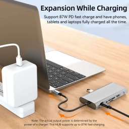 11-in-1 Type-C Docking Station USB 3.0 HUB USB C Splitter Type C to 4K HDMI VGA PD RJ45 100M Network Adapter for Laptop Macbook