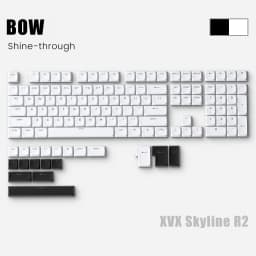 XVX 127Keys Low Profile Keycaps Double-Shot Shine Through Key Cap Set Game Mechanical Keyboard Skyline Key Caps
