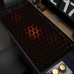 Geometric Office Accessories for Desk Mat Extended Pad Keyboard Gaming Pc Support Laptop Mouse Mats Cabinet Games Mousepad Anime