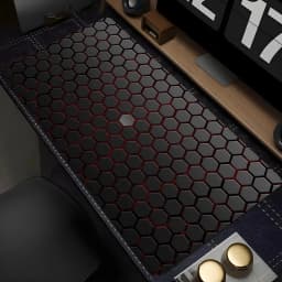 Geometric Office Accessories for Desk Mat Extended Pad Keyboard Gaming Pc Support Laptop Mouse Mats Cabinet Games Mousepad Anime