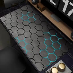 Geometric Office Accessories for Desk Mat Extended Pad Keyboard Gaming Pc Support Laptop Mouse Mats Cabinet Games Mousepad Anime