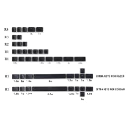 YMDK Pudding German ISO QWERTZ Double Shot PBT Shine Through OEM Profile Keycap Set Suitable For MX Switches Mechanical Keyboard