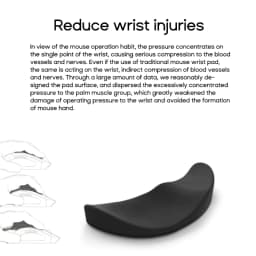 Mouse Wrist Rest Silicone Hand Cushion Soft Pad Palm Support Moves With Wrist Business Office Computer Game Durable Armrest