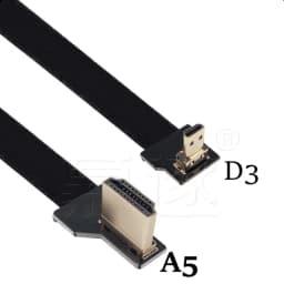 FPV Micro HDTV Compatible HDMI 90 degree Adapter FPC Band Flat HD Cable Pitch 20pin for Multicopter Air Photography