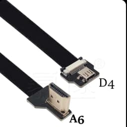 FPV Micro HDTV Compatible HDMI 90 degree Adapter FPC Band Flat HD Cable Pitch 20pin for Multicopter Air Photography