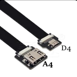 FPV Micro HDTV Compatible HDMI 90 degree Adapter FPC Band Flat HD Cable Pitch 20pin for Multicopter Air Photography