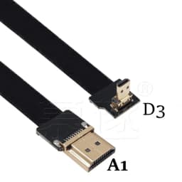 FPV Micro HDTV Compatible HDMI 90 degree Adapter FPC Band Flat HD Cable Pitch 20pin for Multicopter Air Photography