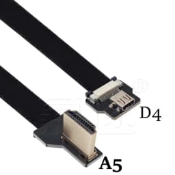 FPV Micro HDTV Compatible HDMI 90 degree Adapter FPC Band Flat HD Cable Pitch 20pin for Multicopter Air Photography