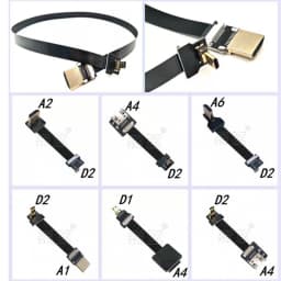 FPV Micro HDTV Compatible HDMI 90 degree Adapter FPC Band Flat HD Cable Pitch 20pin for Multicopter Air Photography