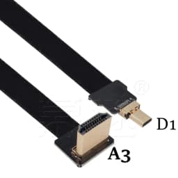 FPV Micro HDTV Compatible HDMI 90 degree Adapter FPC Band Flat HD Cable Pitch 20pin for Multicopter Air Photography