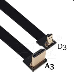 FPV Micro HDTV Compatible HDMI 90 degree Adapter FPC Band Flat HD Cable Pitch 20pin for Multicopter Air Photography