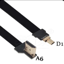 FPV Micro HDTV Compatible HDMI 90 degree Adapter FPC Band Flat HD Cable Pitch 20pin for Multicopter Air Photography