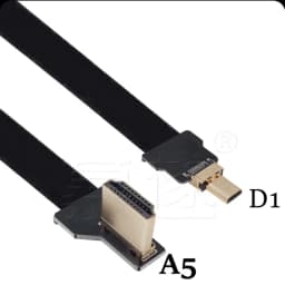 FPV Micro HDTV Compatible HDMI 90 degree Adapter FPC Band Flat HD Cable Pitch 20pin for Multicopter Air Photography