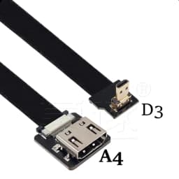 FPV Micro HDTV Compatible HDMI 90 degree Adapter FPC Band Flat HD Cable Pitch 20pin for Multicopter Air Photography