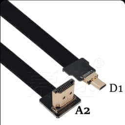 FPV Micro HDTV Compatible HDMI 90 degree Adapter FPC Band Flat HD Cable Pitch 20pin for Multicopter Air Photography