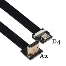 FPV Micro HDTV Compatible HDMI 90 degree Adapter FPC Band Flat HD Cable Pitch 20pin for Multicopter Air Photography