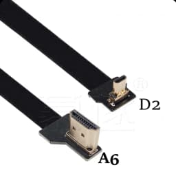 FPV Micro HDTV Compatible HDMI 90 degree Adapter FPC Band Flat HD Cable Pitch 20pin for Multicopter Air Photography