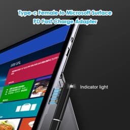 102W 6.8A PD Fast Charging Plug Converter for Microsoft Surface Pro X 8 7 6 5 4 3 Go Book USB C Charger Magnetic Power Adapter