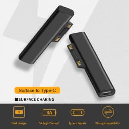 102W 6.8A PD Fast Charging Plug Converter for Microsoft Surface Pro X 8 7 6 5 4 3 Go Book USB C Charger Magnetic Power Adapter