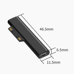 102W 6.8A PD Fast Charging Plug Converter for Microsoft Surface Pro X 8 7 6 5 4 3 Go Book USB C Charger Magnetic Power Adapter