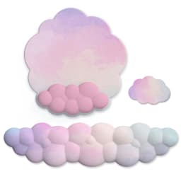 Cloud Keyboard Wrist Rest Mouse Pad Wrist Support Keyboard Set with Ergonomic Memory Foam Anti-Slip Base for Home Office Laptop