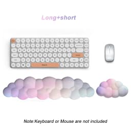 Cloud Keyboard Wrist Rest Mouse Pad Wrist Support Keyboard Set with Ergonomic Memory Foam Anti-Slip Base for Home Office Laptop