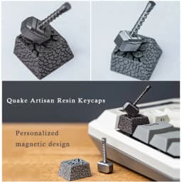 Personalized magnetic design Quake Artisan Resin Keycaps DIY For Mechanical Gaming Keyboard 3D Printing Cherry Mx Switch Keycap