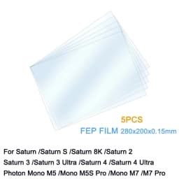 FEP Film 280*200*0.15mm for Anycubic Photon Mono X 6Ks Mono X2 Mono X 6K M3 Plus Mono M5 M5s M7 Pro 3D Printer Release Film