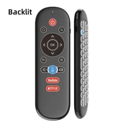 2.4G Wireless Gyroscope Air Mouse Voice Remote Control Mini Keyboard IR Learning Backlit Transmitter for Android Smart TV Box PC