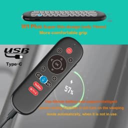 2.4G Wireless Gyroscope Air Mouse Voice Remote Control Mini Keyboard IR Learning Backlit Transmitter for Android Smart TV Box PC
